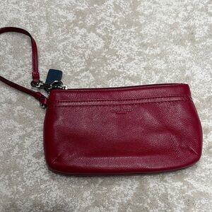 Coach Cherry Leather Wristlet